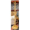 Image 1 : WOODEN COAT RACK 77" TALL - NEEDS REPAIR AT BASE