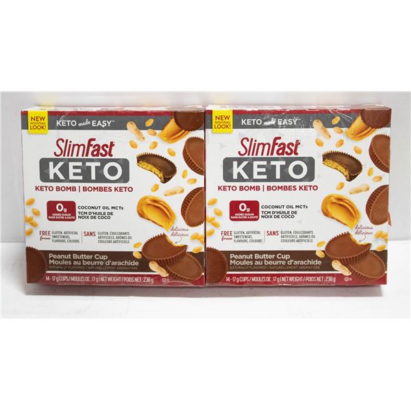 2PK SLIMFAST KETO BOMB PEANUT BUTTER CUP 14 17GRAM