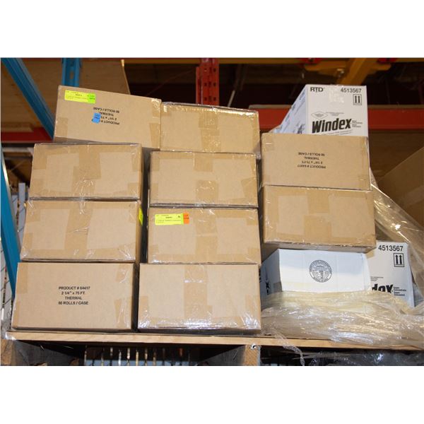 UNCLAIMED 10 BOXES OF THERMAL PAPER ROLLS