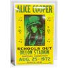 Image 1 : 1972 ALICE COOPER CONCERT POSTER - REPRODUCTION