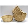 Image 1 : WICKER MAGAZINE STAND AND BASKETS SET