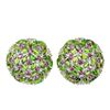 Image 1 : Natural Chrome Diopside Rhodolite Earrings