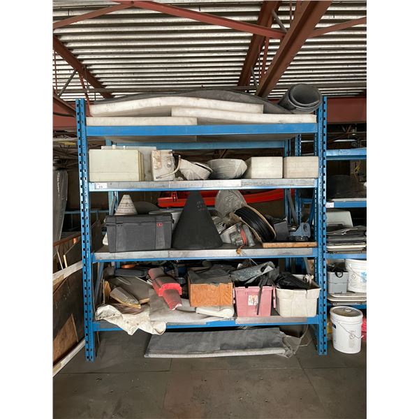 RACK OF ASSORTED BOAT PARTS & ACCESSORIES LOCATED ON UPPER MEZZANINE ( SHELVING NOT INCLUDED )