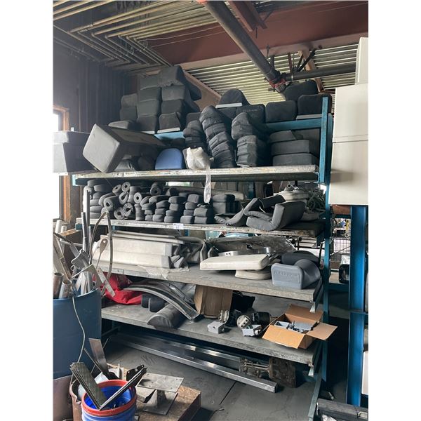 RACK OF ASSORTED BOAT PARTS & ACCESSORIES LOCATED ON UPPER MEZZANINE ( SHELVING NOT INCLUDED )