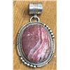 Image 1 : Beautiful Rhodochrosite Stone set in Sterling Silver and Hallmarked with the Running Bear.