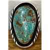 Image 1 : Spider Web Turquoise Large Turquoise Ring