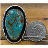 Image 2 : Spider Web Turquoise Large Turquoise Ring