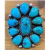 Image 1 : Lovely Large Turquoise Cluster Ring