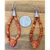 Image 2 : Orange Spiney Oyster Shell Dangle Earrings