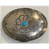 Image 1 : Sterling Silver Pill Box with Turquoise stone and engraving