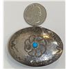 Image 2 : Sterling Silver Pill Box with Turquoise stone and engraving