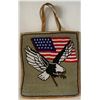 Image 1 : Contemporary Northern Plains Beaded Bag featuring an American Flag with an Eagle