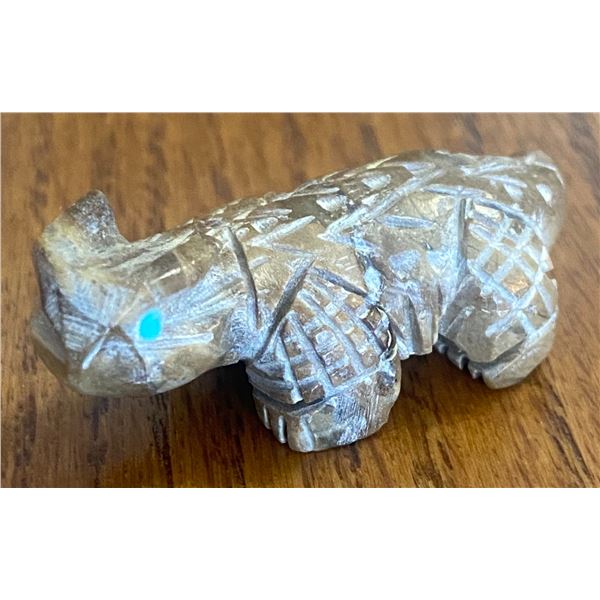 Horn Toad Carving or Fetish with Turquoise Eye’s