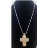 Image 1 : Carson B. Sterling Cross with 24” Sterling Handmade Link Chain