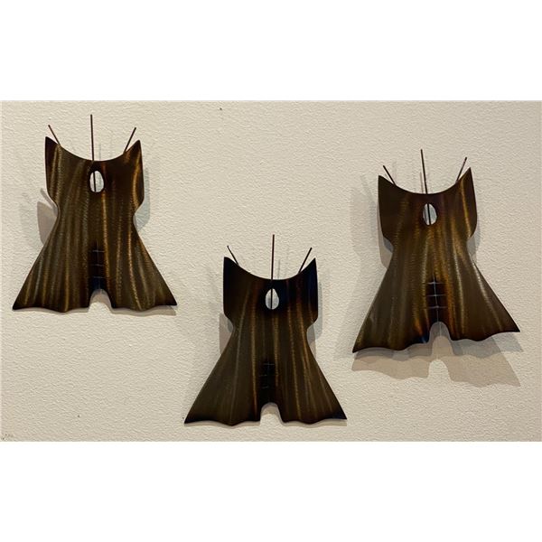 Three Metal Teepees by Cherokee Artist Harold Brummett