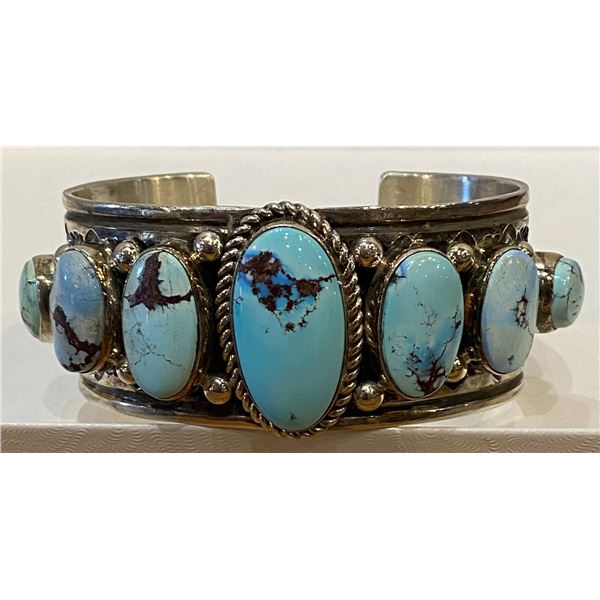 Maynard Garcia Kewa Dry Creek 7 turquoise stone cuff bracelet