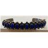 Image 1 : 15 stone Lapis and Sterling Row Bracelet