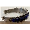 Image 2 : 15 stone Lapis and Sterling Row Bracelet