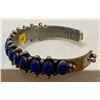 Image 4 : 15 stone Lapis and Sterling Row Bracelet
