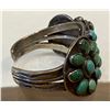Image 2 : Historical Turquoise Cluster Cuff Bracelet