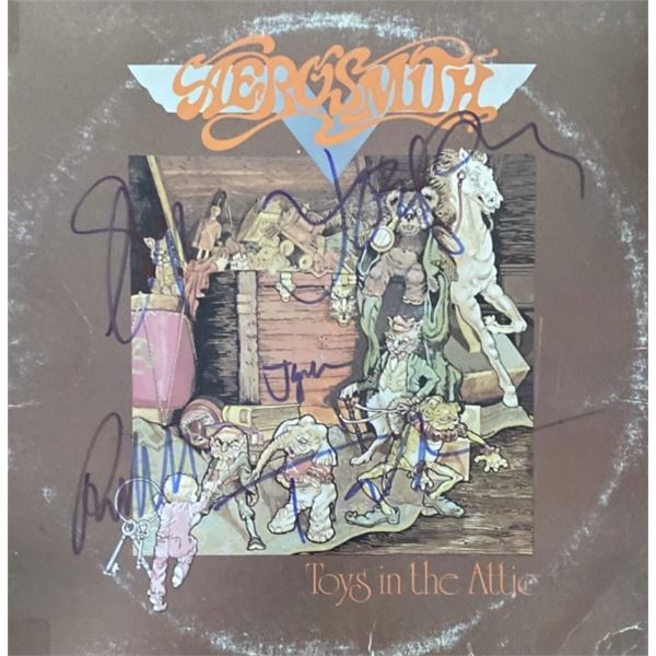Signed Aerosmith Toys In The Attic Album Cover
