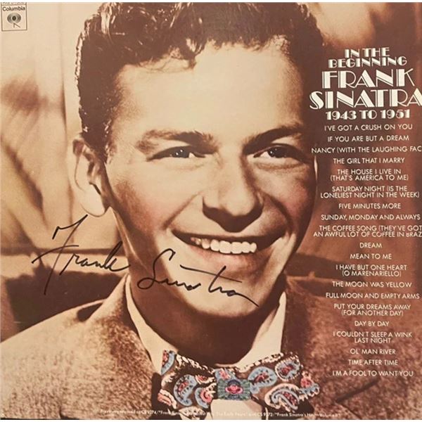 Signed Frank Sinatra In The Beginning Album Cover