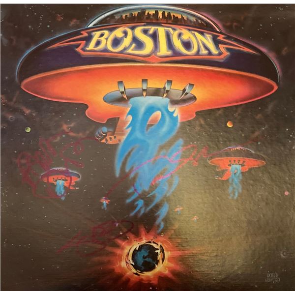 Signed Boston Album Cover (their 1976 debut album)