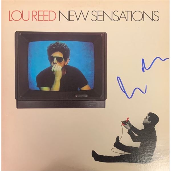 Lou Reed Signed New Sensations Album Cover