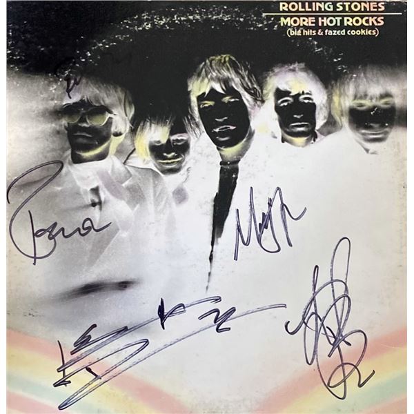 The Rolling Stones Signed More Hot Rocks Album Cover