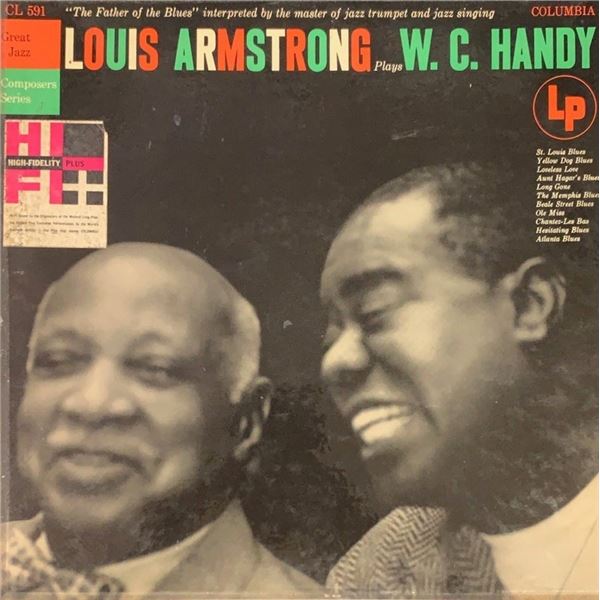 Louis Armstrong Signed Louis Armstrong Plays W.C. Handy Album Cover