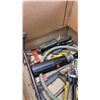 Image 3 : BOX OF TOOLS, CLAMPS AND MORE