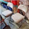 Image 1 : 2 METAL FOLDING PADDED CHAIRS