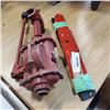 Image 1 : METAL BARREL PUMP AND 4 LAWN MOWER BLADES 18" LONG