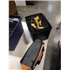 Image 2 : TOTE AND BIN OF TOOLS, JIGSAW, TOOL BAGS, SOCKET SET