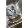 Image 3 : DOUBLE STAINLESS SINK AND BOX OF KITCHEN ITEMS, CROCK POT