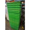 Image 2 : STACK OF 22 GREEN STACKING BINS - VARIOUS CONDITION