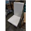 Image 2 : MODERN WHITE DINING CHAIR AND FOLDING CHAIR WITH TEAK BAR STOOL