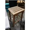 Image 3 : MODERN WHITE DINING CHAIR AND FOLDING CHAIR WITH TEAK BAR STOOL