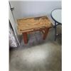 Image 2 : SMALL GLASSTOP PATIO ENDTABLE AND WOOD ENDTABLE