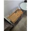 Image 3 : SMALL GLASSTOP PATIO ENDTABLE AND WOOD ENDTABLE