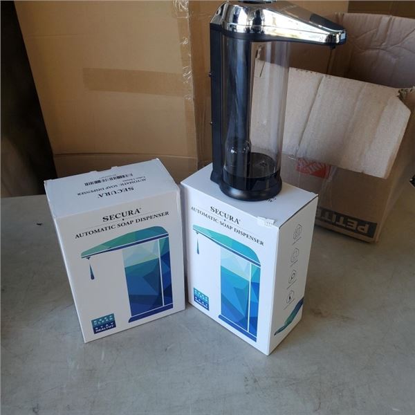 2 NEW SECURA AUTOMATIC SOAP DISPENSERS RETAIL $140