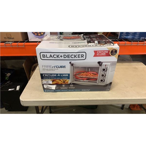 AS NEW BLACK AND DECKER CRISP AND BAKE AIR FRYER