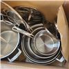 Image 4 : KIRKLAND SIGNATURE 10 PIECE 5-PLY CLAD STEEL COOKWARE SET IN BOX