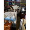 Image 2 : 3 PIECE GLASS SHADE LAMP SET - FLOOR LAMP AND 2 TABLE LAMPS