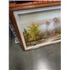 Image 2 : PAINTING ON CANVAS 53 X 29 INCHES AND GLASS VASE 21 INCHES TALL