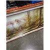 Image 3 : PAINTING ON CANVAS 53 X 29 INCHES AND GLASS VASE 21 INCHES TALL