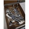 Image 2 : PADERNO STEAK KNIVES AND SILVER PLATE SERVING UTENSILS