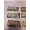Image 2 : 6 CANADIAN 1 DOLLAR BILLS - 1954, 3 1967, 2 1973