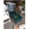 Image 3 : WICKER CHAIR, PATIO LOUNGE CHAIR AND 2 FOLDING PATIO CHAIRS