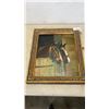 Image 1 : SIGNED OIL ON CANVAS 2 HORSES IN STABLE EST 1910